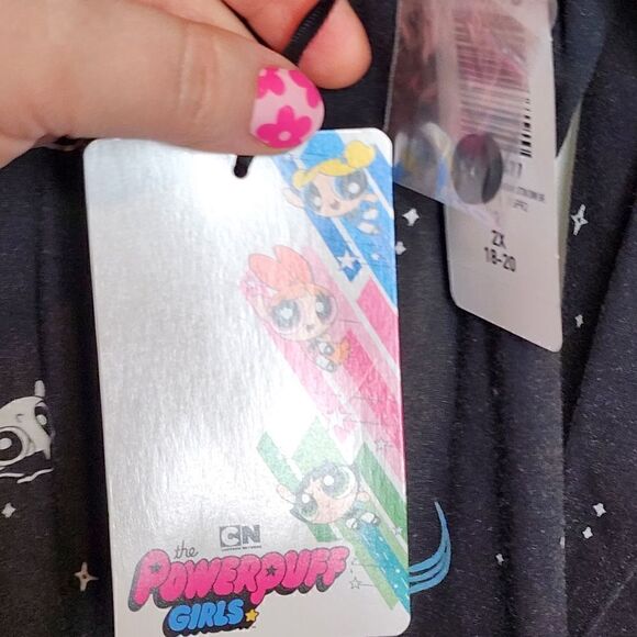 2X 18W 20W Torrid Black Powerpuff Girls Jersey Knit Cardigan Sweater Bubbles - Picture 6 of 8